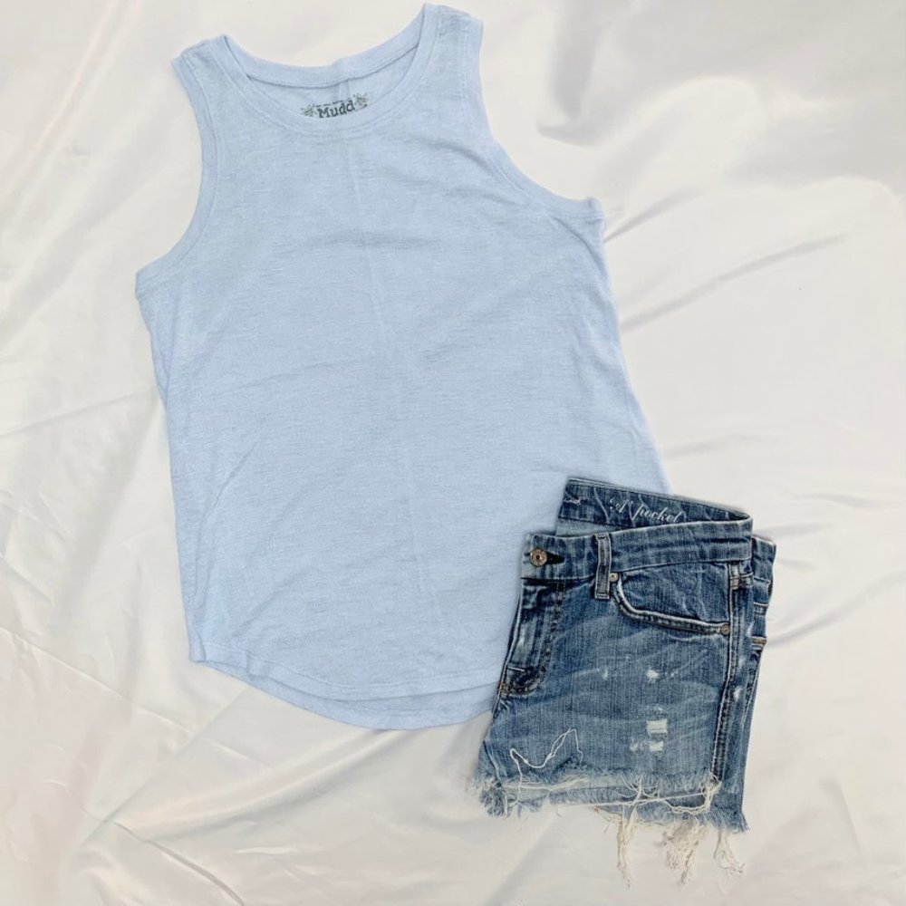 Mudd Light Blue Spring/Summer Tank Top Size Medium